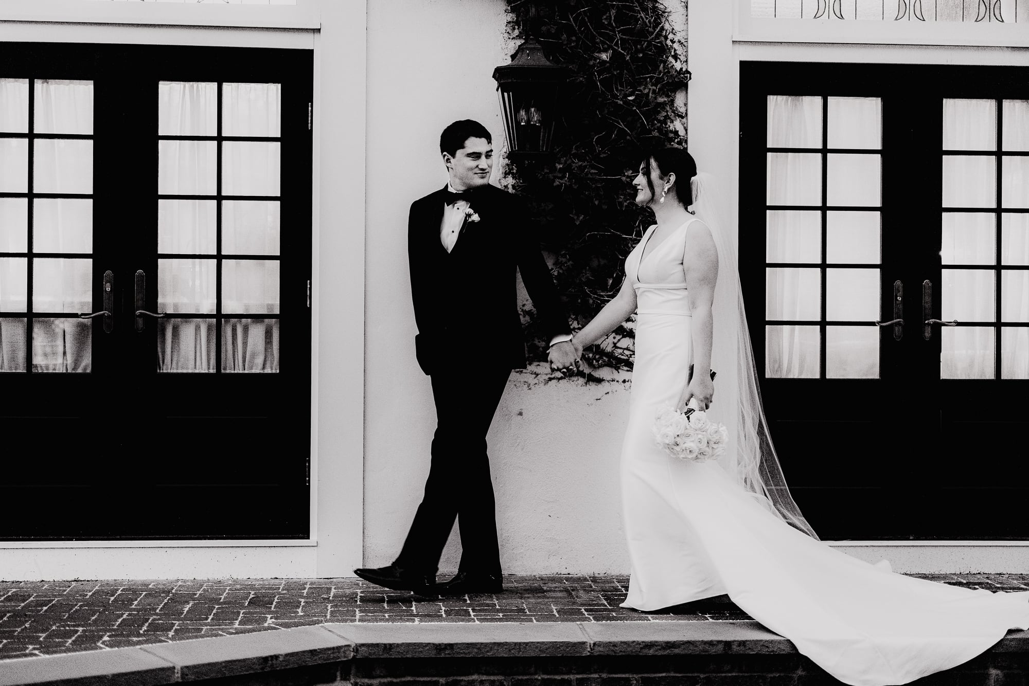 bride and groom in David's Country Inn