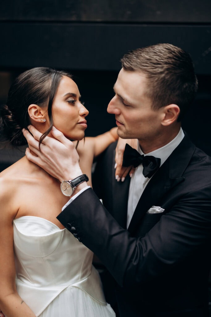 Editorial wedding photograph of a bride and groom in New York City.